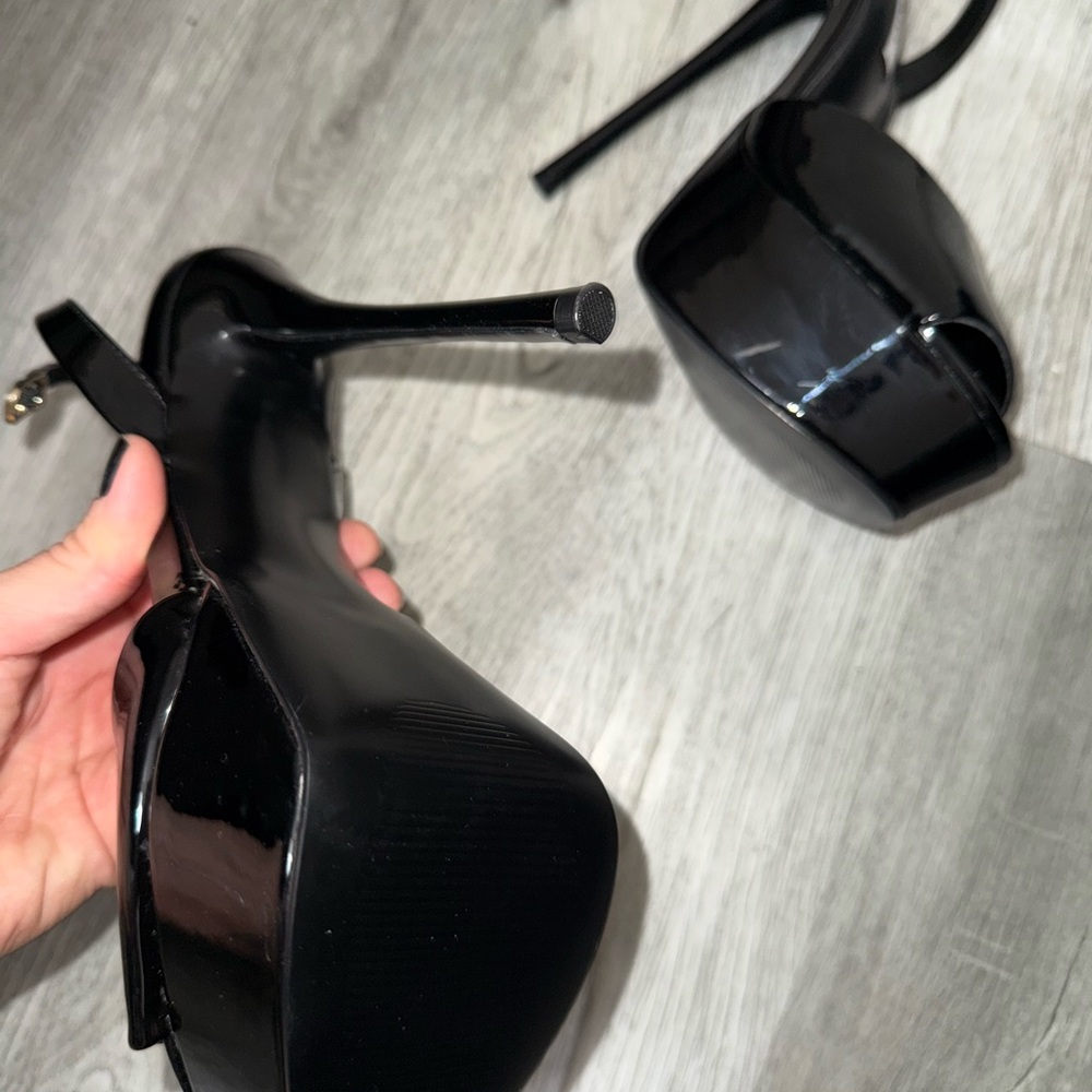 STEVE MADDENBlack Patent Platform Stiletto Heels - Picture 9 of 9
